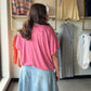 Rose Bamboo Bubble Hem Top