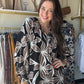 Black & Mocha Floral Blouse