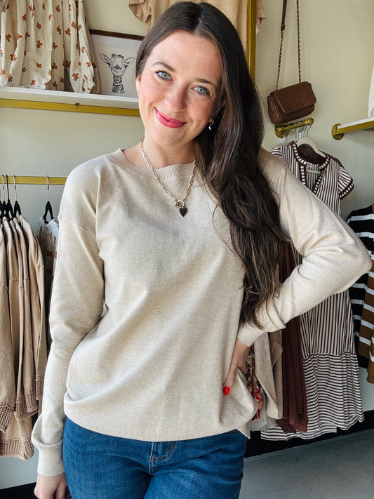 Oatmeal Crewneck Sweater