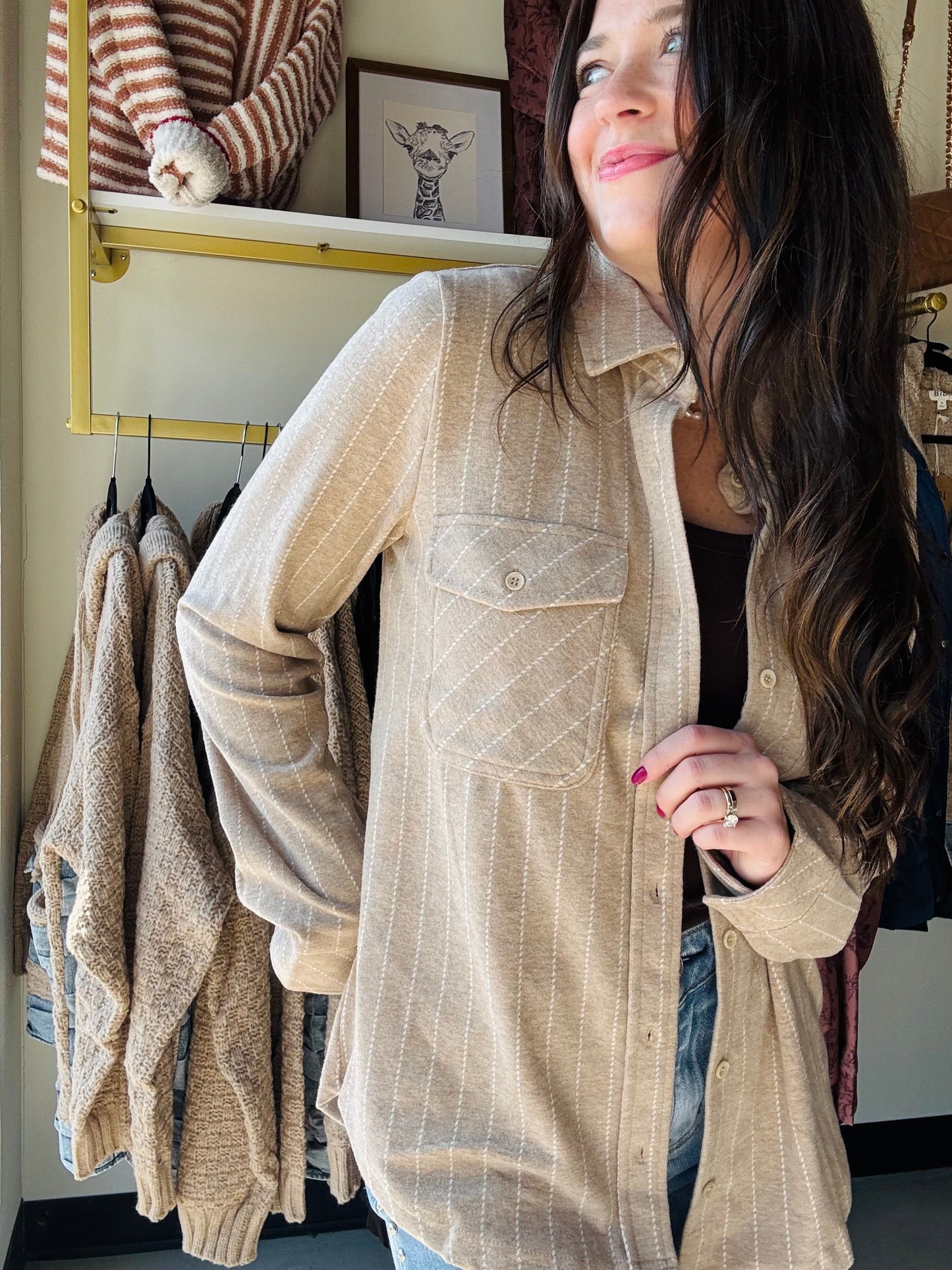 Camel Ivory Cassian Shirt