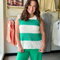 Green Wide Stripe Tank