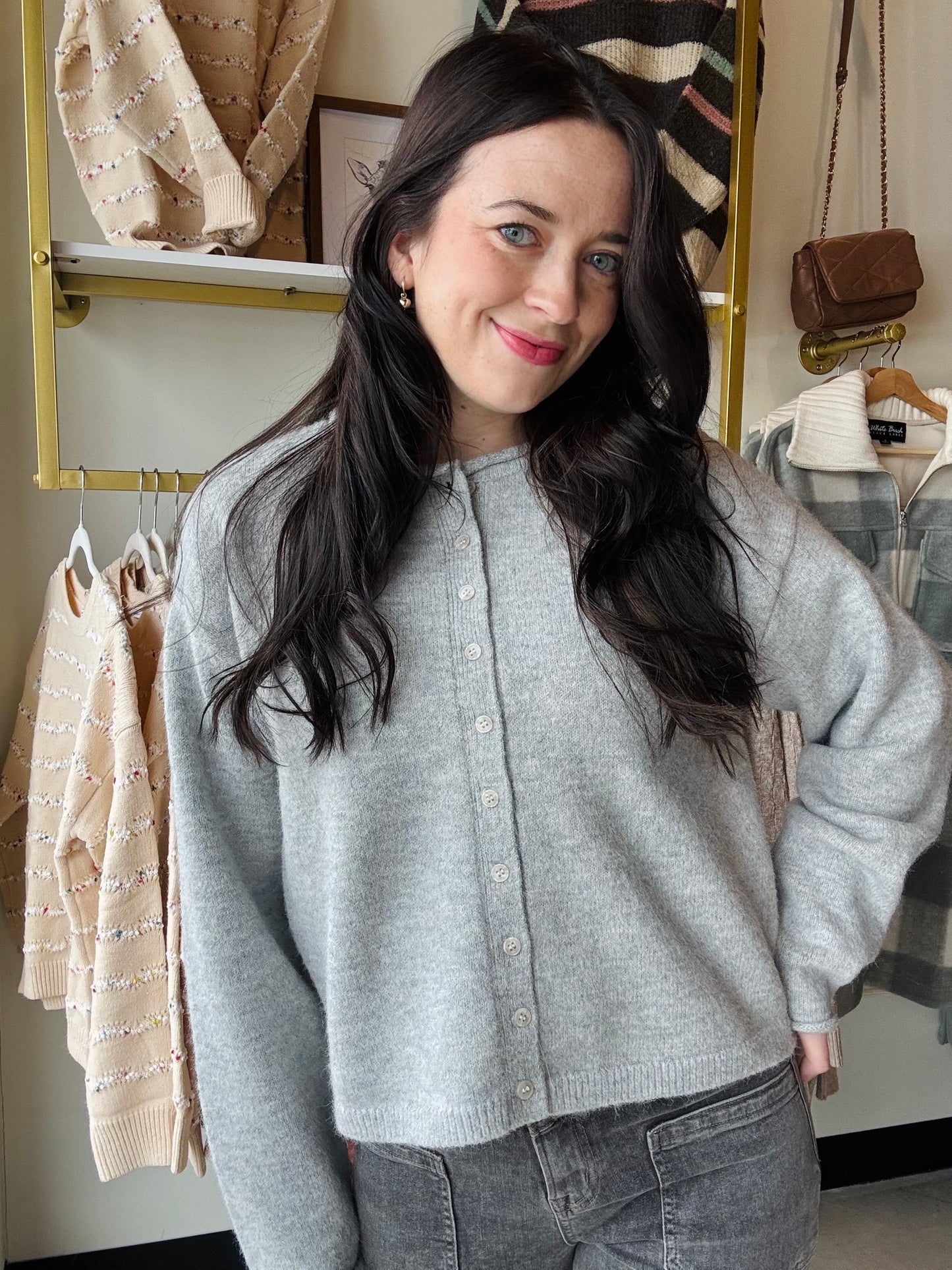 Heather Grey Dover Cardigan