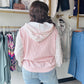Pink Multi Contrast Pullover