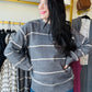 Pebble Stripe Crewneck Sweater
