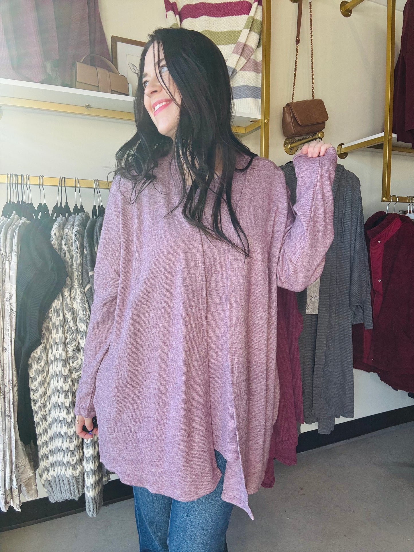 Classic Fig Tank & Cardigan Set