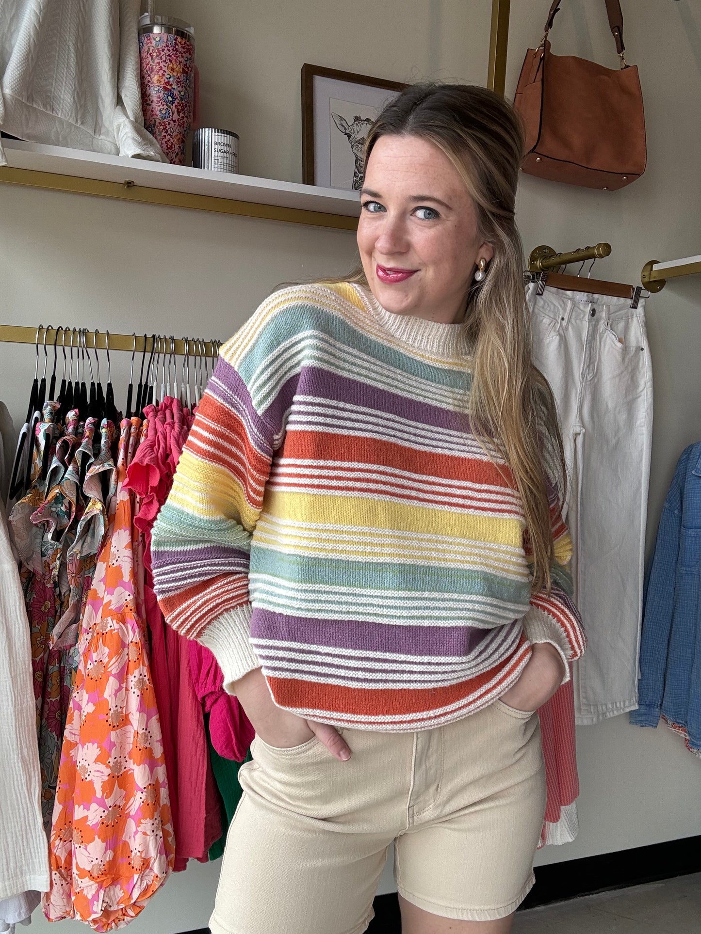 Over the Rainbow Striped Sweater