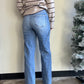 Decorative Seam Wide Leg Denim