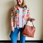 Blue Crinkle Drawstring Pants