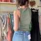 Olive U Neck Seamless Tank