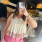Natural Floral Babydoll Tank