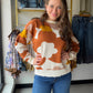 Floral Intarsia Crewneck Sweater