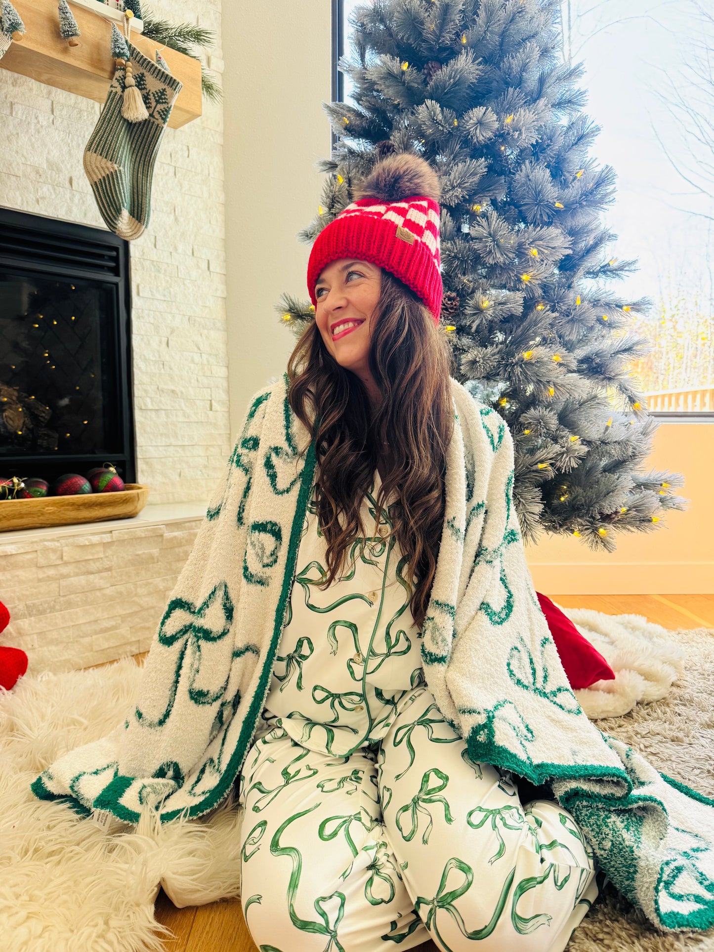 Green Ribbon Pajama Set