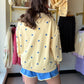 Yellow Polka Dot Terry Pullover