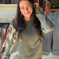 Heather Olive Round Neck Sweater