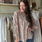 Slate Rose Floral Blouse