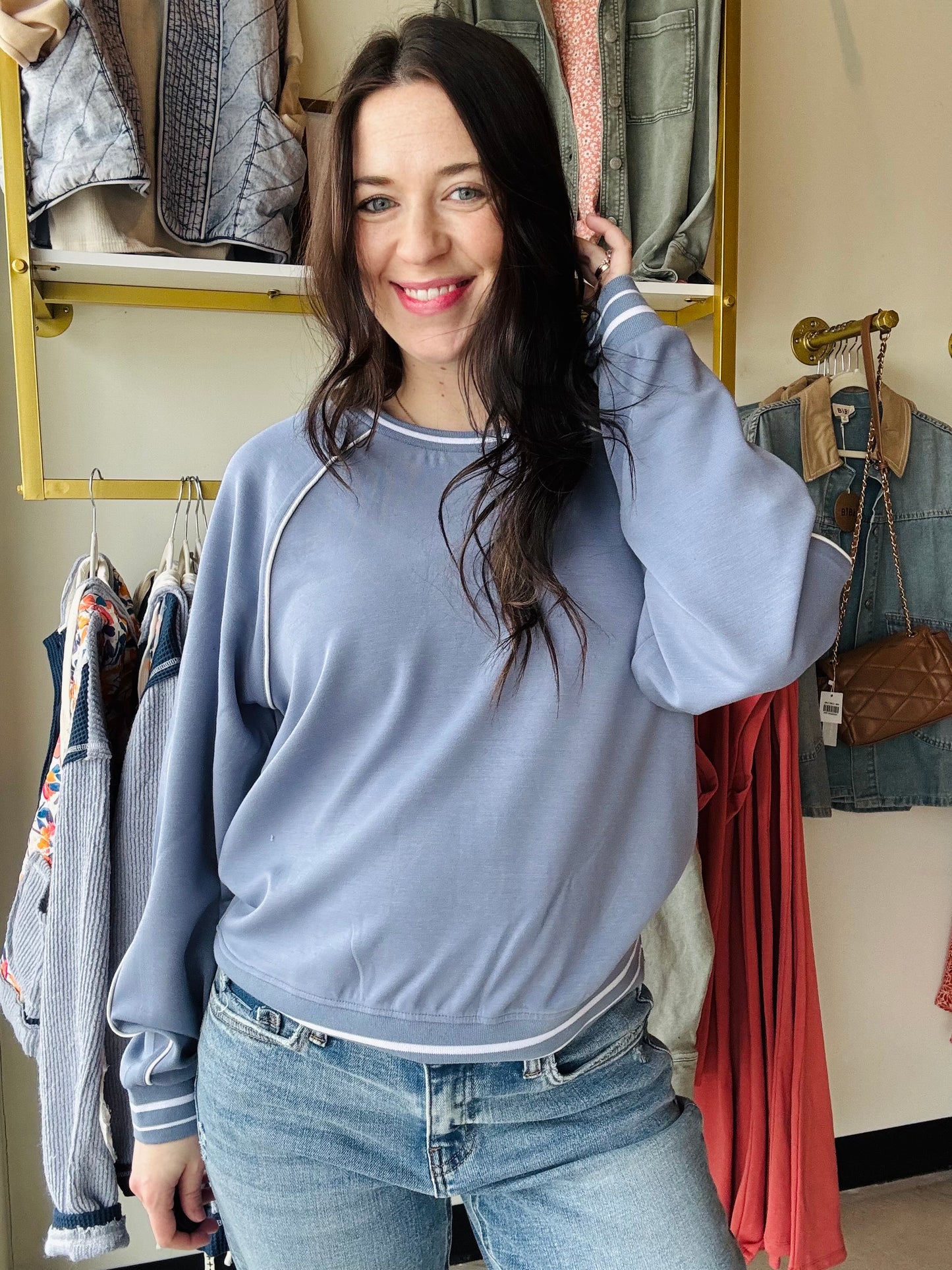 Stone Blue Amelia Top