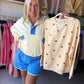 Yellow Polka Dot Terry Pullover