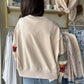 Oatmeal Mix Sleeve Pullover