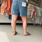 Medium Wash Relaxed Front Tie Shorts
