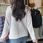 Heather Grey Reverse Seam Cardigan