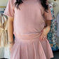 Rose Pleated Mini Skort