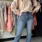 Mini Mia 1 Button Cropped Denim- RFM