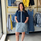 Navy Denim Block Dress