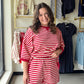 Red Stripe Oversized Lounge Set