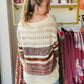 Brown Woven Accent Sweater