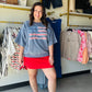 Easel

Combine chic Americana with ultimate comfort. This mineral-washed terry pullover features a unique lace-trimmed American flag and a relaxed, oversized fit perfect for patriotic celebrations or effortless everyday style.

Ultra-relaxed, oversized silhouette.
Soft, breathable cotton-rich knit.
Vintage-inspired mineral wash finish.
Intricate lace and ribbon detailing.
Flattering dropped shoulders, half sleeves.
Festive, patriotic Americana design.
