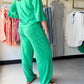 Green Luxeknit Wide Leg Pants