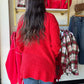 Ruby Red Popcorn Cardigan