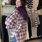 Purple Plaid Hooded Shacket