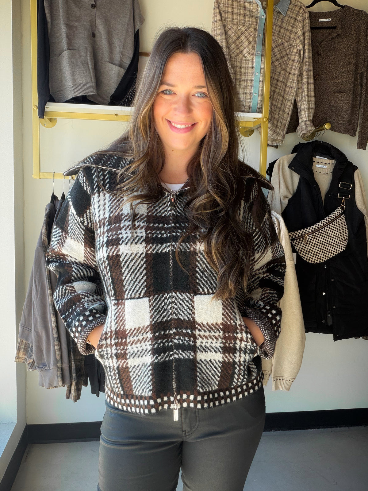 Rue Zip Up Knit Jacket