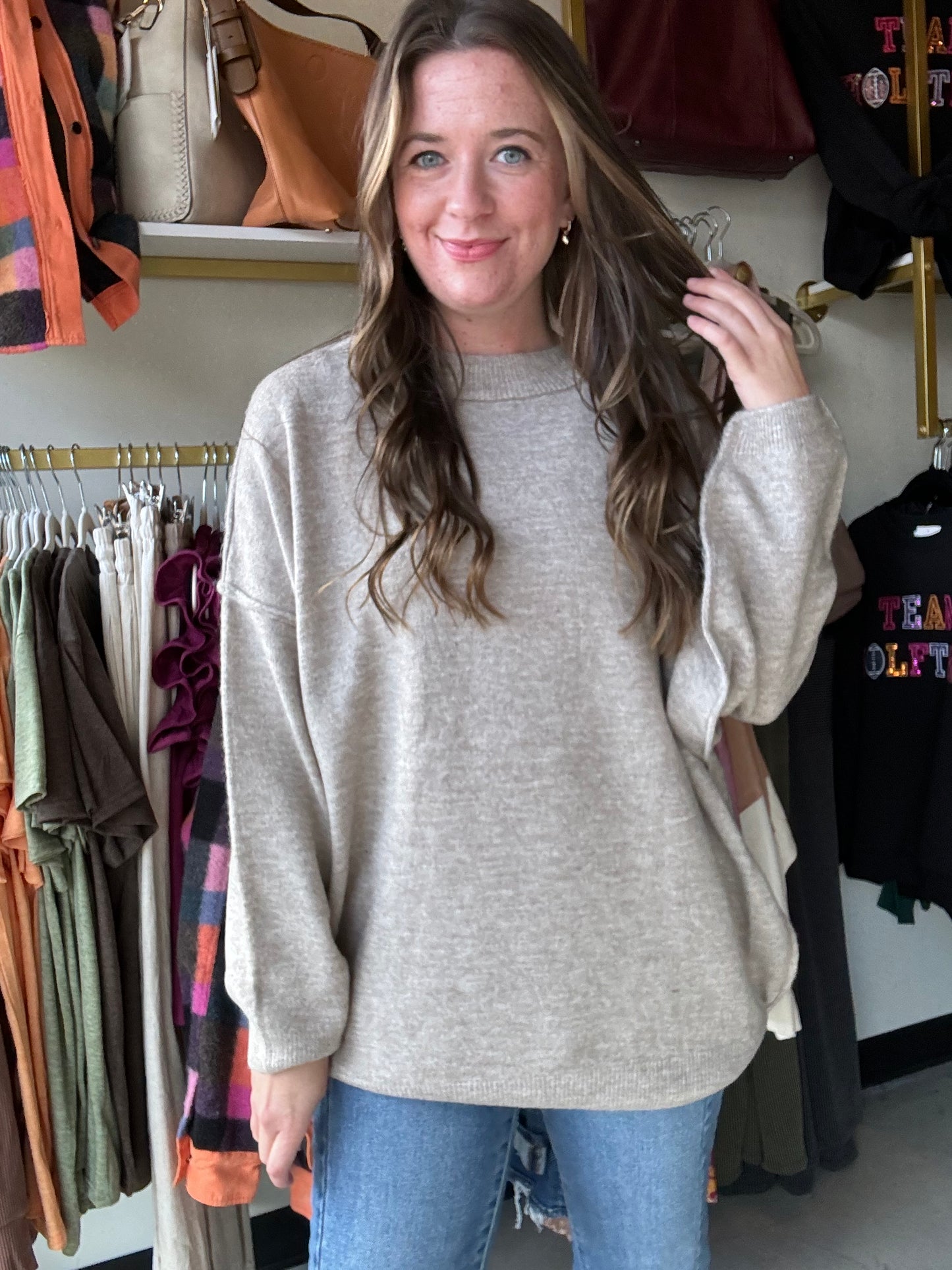 Heather Mocha Melange Sweater