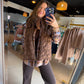 Brown Chunky Textured Vest