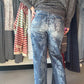 Daisy Laser Print Denim