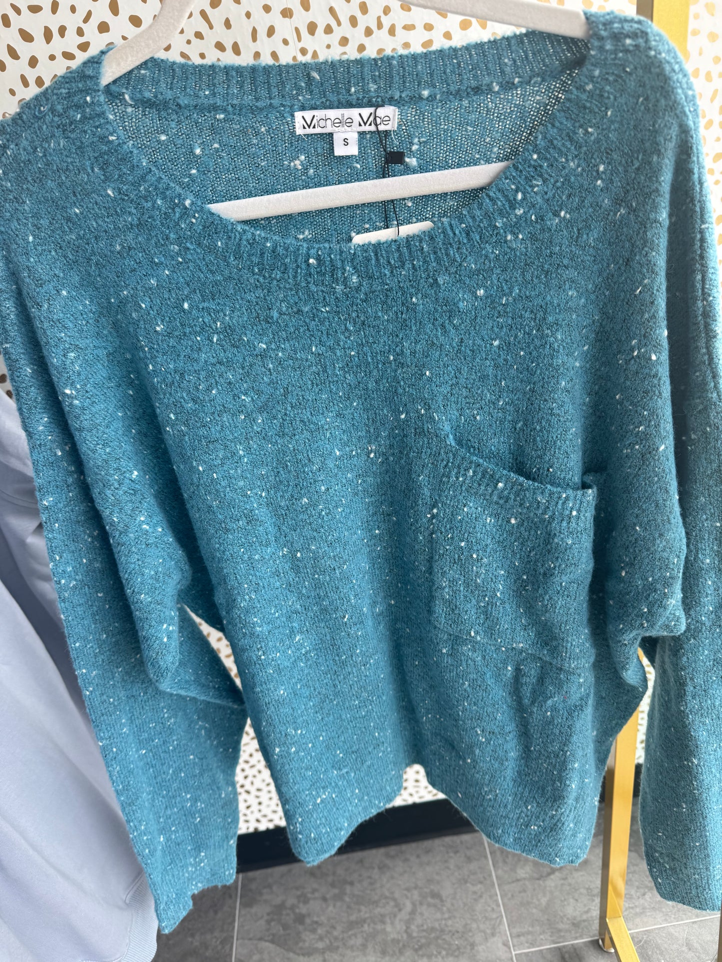 Blue Confetti Sweater