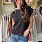 Black Cap Sleeve Pullover