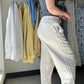 Ecru Terry Knit Pants