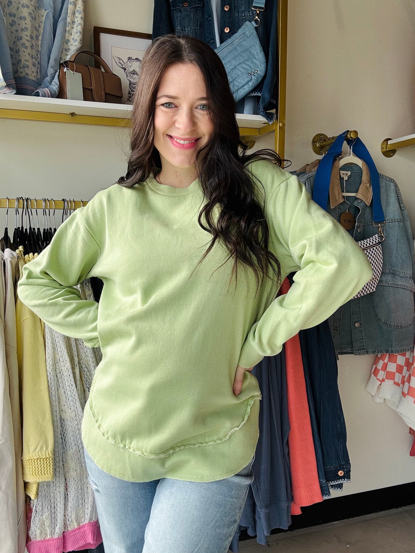 Spring Leaf Vintage Wash Pullover