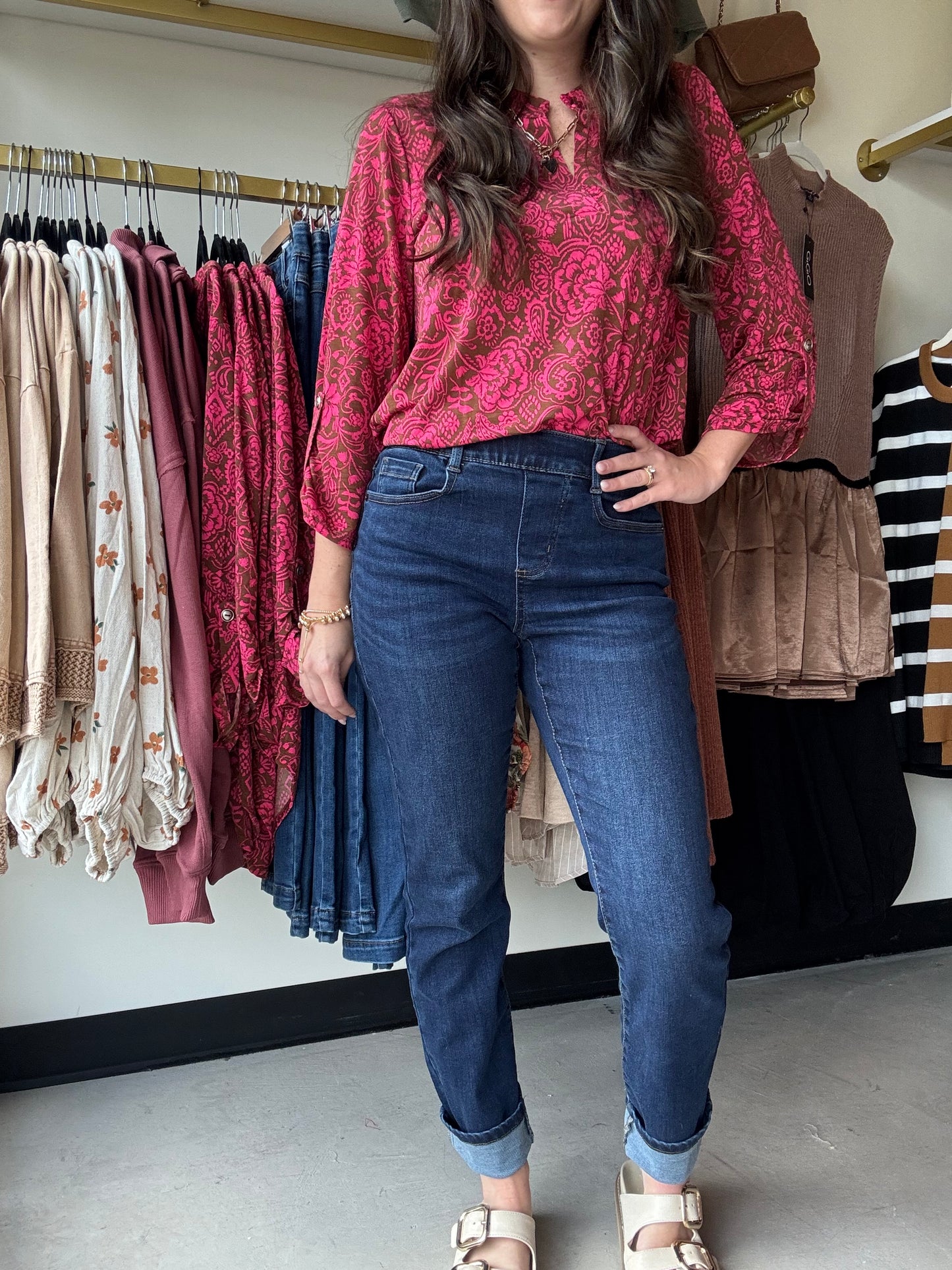 Sophia Pull On Straight Jeans