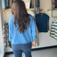 Blue Button Up Sweater Cardi