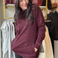 Wine Mock Neck Tunic