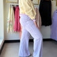 Lavender Knit Flare Pants