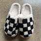 Checkered Platform Slippers