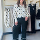 Black Scallop Detail Pants
