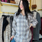 Slate Blue Plaid Button Down