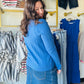 Royal Pointelle Button Down Cardigan
