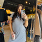 Navy & White Striped T-Shirt Dress